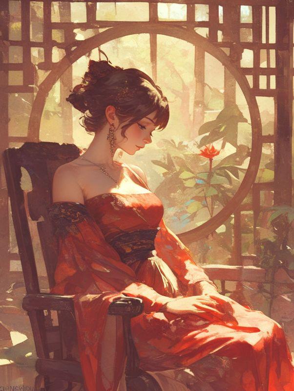 落花弦断，只影向谁去